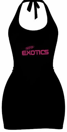 EXOTICS Noir Halter Dress
