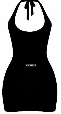 EXOTICS Noir Halter Dress