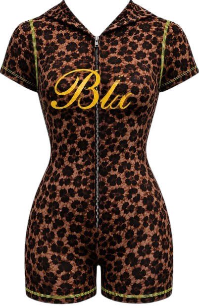 BLX ESPRESSO LEOPARD ROMPER