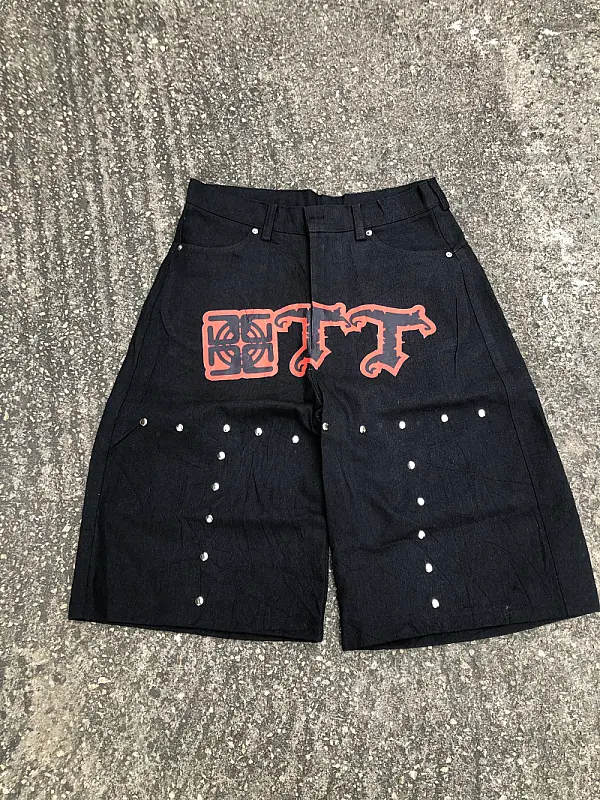 HTT METAL STUDDED JORTS