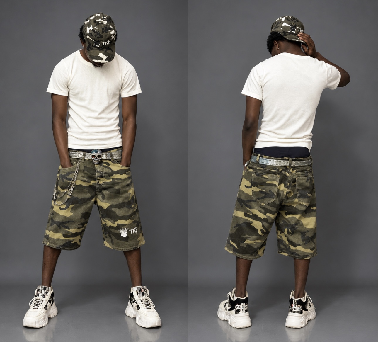 TKF camo jorts