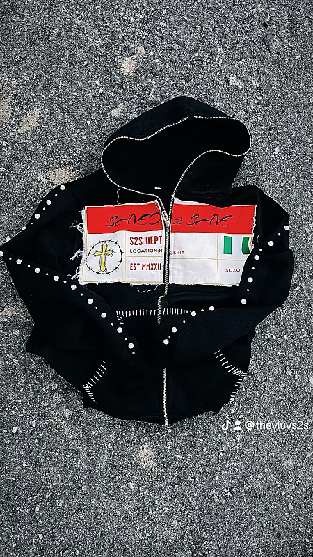 License plate pearls hoodie